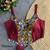 Maroon navratri corset style magic cotton blouse with mirror, kaudi & thread work