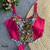Ranipink navratri corset style magic cotton blouse with mirror, kaudi & thread work