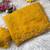 Yellow Color beads handwork Silk Blend Saree