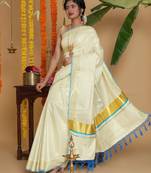 Zari kasavu tissue saree