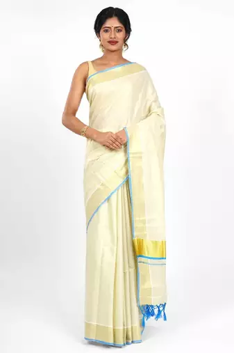 Zari kasavu tissue saree