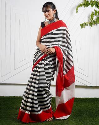 Striped pure cotton saree 1