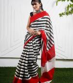 Striped pure cotton saree