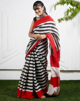 Striped pure cotton saree 2