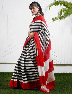 Striped pure cotton saree 3
