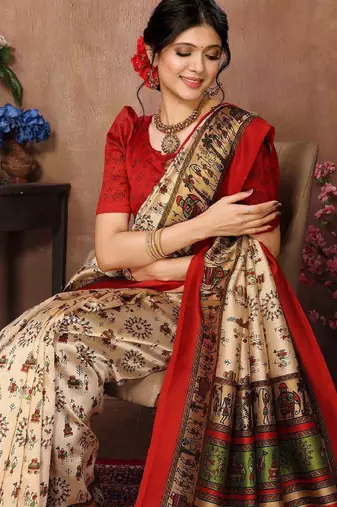 Warli mysore silk saree