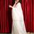 White & cream-coloured embellished sequinned handloom saree
