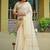 Cream ethnic motifs woven design zari silk cotton banarasi saree