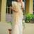 Cream ethnic motifs woven design zari silk cotton banarasi saree