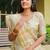Cream ethnic motifs woven design zari silk cotton banarasi saree