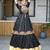 black cotton embroidered ghagra choli