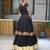 black cotton embroidered ghagra choli