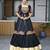 black cotton embroidered ghagra choli