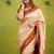 Ethnic motifs woven design zari silk blend kanjeevaram saree
