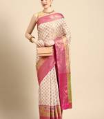 Ethnic motifs zari silk cotton kasauv saree