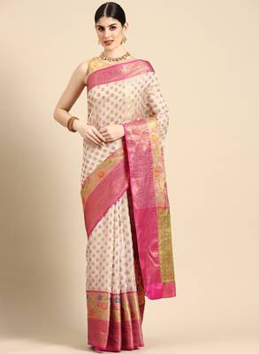 Ethnic motifs zari silk cotton kasauv saree 2