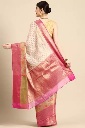 Ethnic motifs zari silk cotton kasauv saree