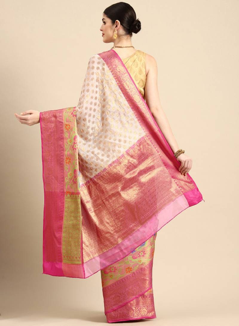 Ethnic motifs zari silk cotton kasauv saree