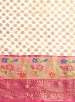 Ethnic motifs zari silk cotton kasauv saree 4