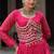 hot pink art silk printed ghagra choli