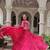 hot pink art silk printed ghagra choli