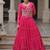 hot pink art silk printed ghagra choli