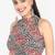 Multi cotton ajrak printed non padded blouse