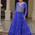 royal blue art silk printed ghagra choli