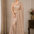 Cream Color Beads Work Net Saree