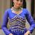 royal blue art silk printed ghagra choli