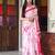 Tie and dye pure cotton block print saree