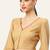 Beige cotton solid non padded blouse