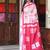 Tie and dye pure cotton block print saree