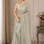 Light Green Color Beads Work Net Saree