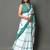 Checked pure cotton bandhani saree