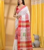 Checked pure cotton khadi saree