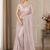Light Pink Color Beads Work Net Saree