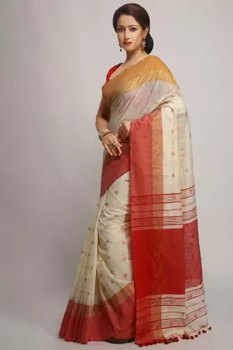 Ethnic motif woven design zari saree