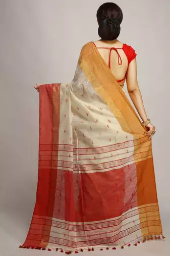 Ethnic motif woven design zari saree