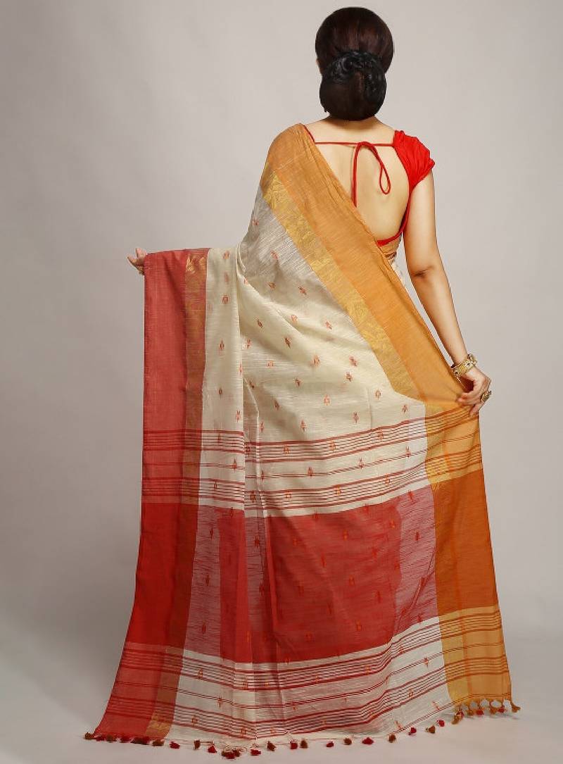 Ethnic motif woven design zari saree