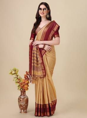 Woven design zari mysore silk saree 1