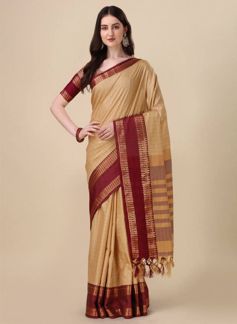 Woven design zari mysore silk saree