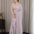 Lavender Color Beads Work Net Saree