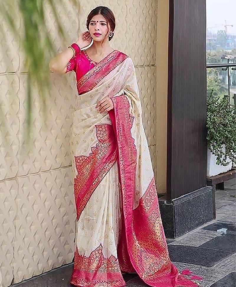 Woven design zari kanjeevaram saree