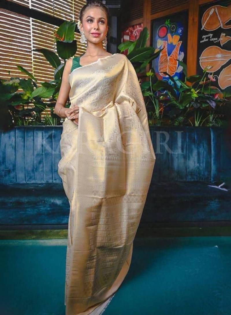 Ethnic motifs zari art silk kanjeevaram saree