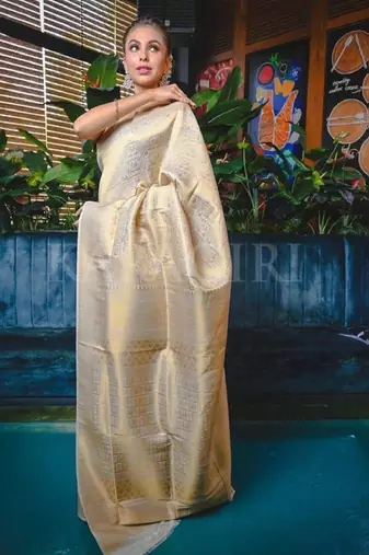 Ethnic motifs zari art silk kanjeevaram saree