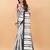 Striped printed satin saree