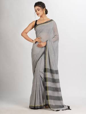 Checked pure cotton saree 1