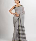 Checked pure cotton saree