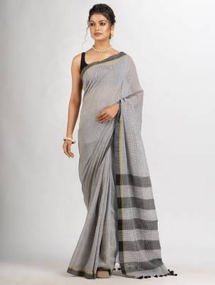 Checked pure cotton saree 4